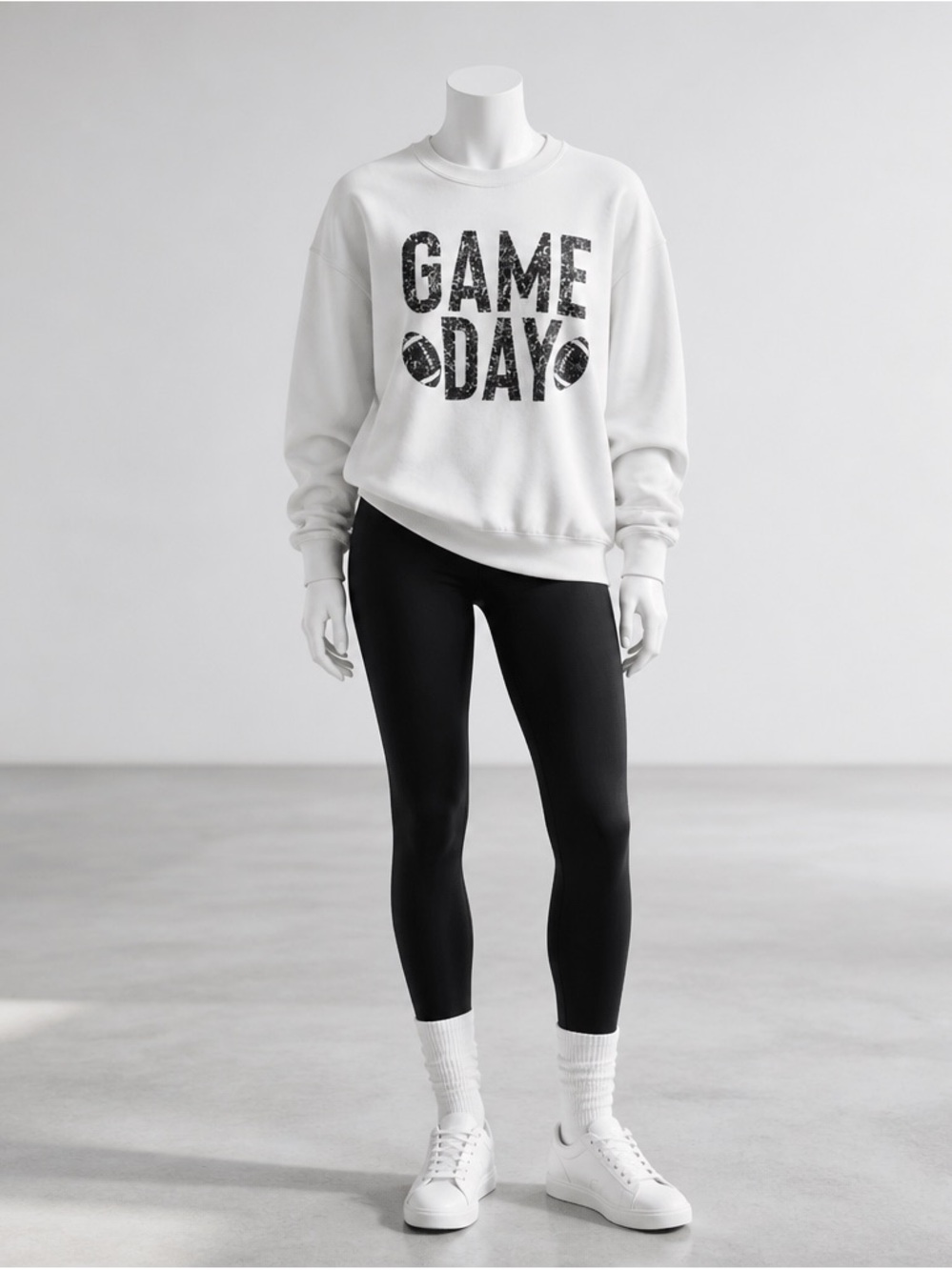 Game Day White Graphic Sweatshirt